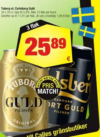 Calle Tuborg el. Carlsberg Guld tilbud