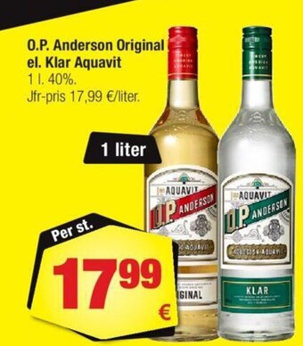 Calle O.P. Anderson Original el. Klar Aquavit tilbud