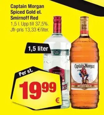 Calle Captain Morgan Spiced Gold el. Smirnoff Red tilbud