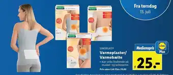 Lidl SENSIPLASTⓇ Varmeplaster/ Varmebælte tilbud