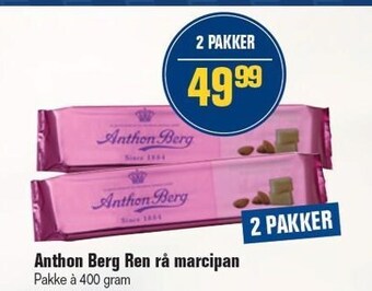 Otto Duborg Anthon berg ren rå marcipan tilbud