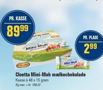 Otto Duborg Cloetta mini-muh mælkechokolade tilbud