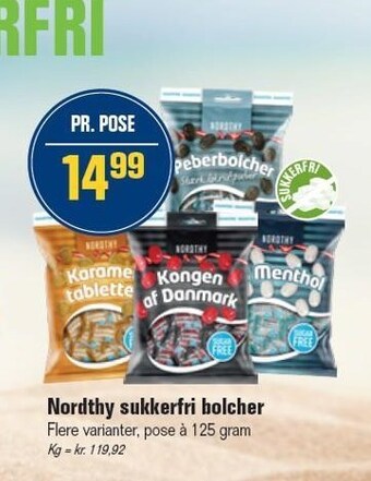 Otto Duborg Nordthy sukkerfri bolcher tilbud