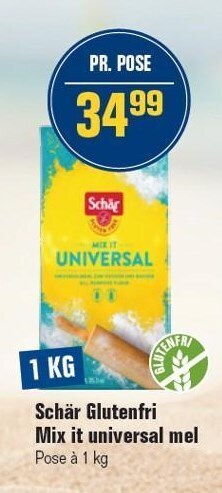 Otto Duborg Schär glutenfri mix it universal mel tilbud