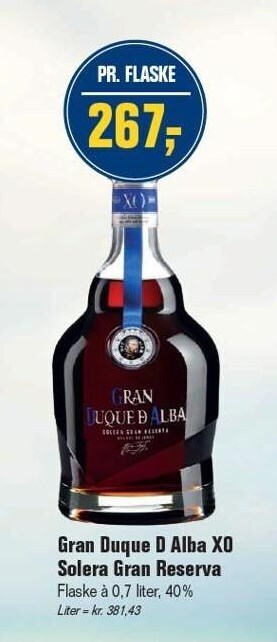 Otto Duborg Gran duque d alba xo solera gran reserva tilbud