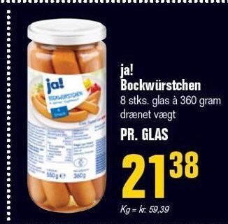 Otto Duborg Ja! bockwürstchen tilbud