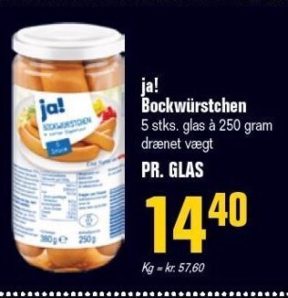 Otto Duborg Ja! bockwürstchen tilbud