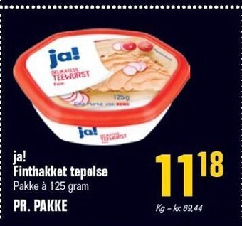 Otto Duborg Ja! finthakket tepølse tilbud