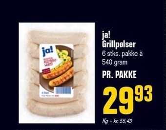 Otto Duborg Ja! grillpølser tilbud