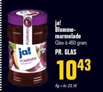 Otto Duborg Ja! blommemarmelade tilbud