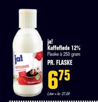 Otto Duborg Ja! kaffefløde 12% tilbud