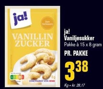 Otto Duborg Ja! vaniljesukker tilbud
