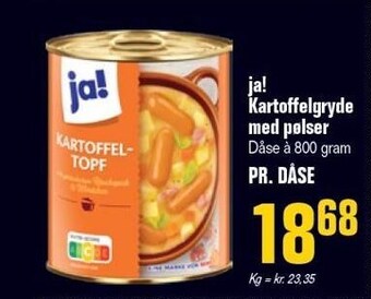 Otto Duborg Ja! kartoffelgryde med pølser tilbud