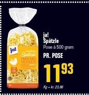 Otto Duborg Ja! spätzle tilbud