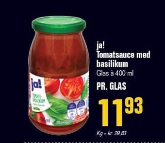Otto Duborg Ja! tomatsauce med basilikum tilbud