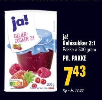Otto Duborg Ja! gelésukker 2:1 tilbud