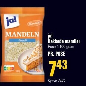Otto Duborg Ja! hakkede mandler tilbud