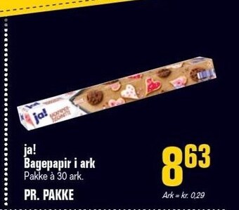 Otto Duborg Ja! bagepapir i ark tilbud