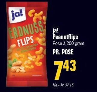 Otto Duborg Ja! peanutflips tilbud