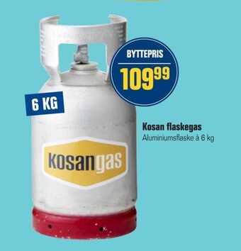 Otto Duborg Kosan flaskegas Aluminiumsflaske à 6 kg tilbud