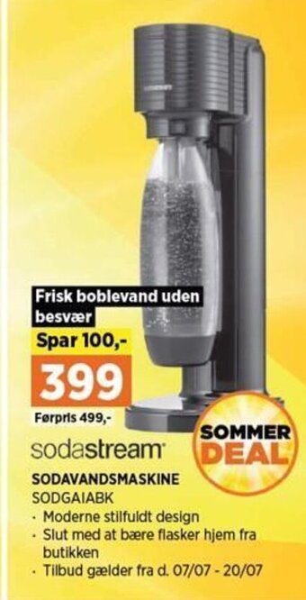 Power SODAVANDSMASKINE SODGAIABK tilbud