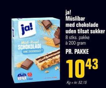 Otto Duborg ja! Müslibar med chokolade uden tilsat sukker tilbud