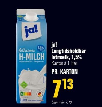 Otto Duborg ja! Langtidsholdbar letmælk, 1,5% tilbud