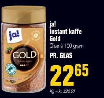 Otto Duborg ja! Instant kaffe Gold Glas à 100 gram tilbud