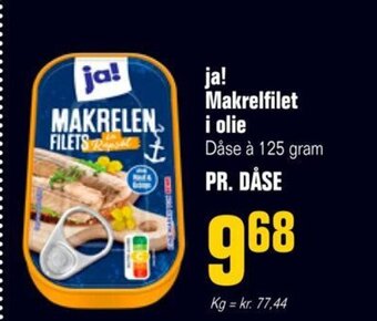 Otto Duborg ja! Makrelfilet i olie tilbud