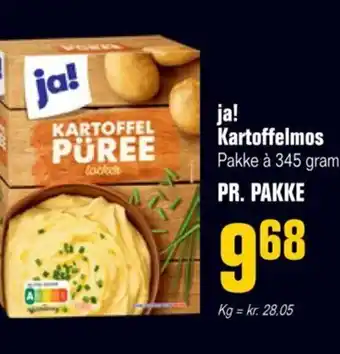 Otto Duborg ja! Kartoffelmos Pakke à 345 gram PR. PAKKE tilbud
