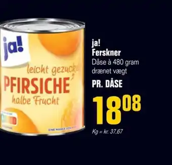 Otto Duborg ja! Ferskner Dåse à 480 gram tilbud