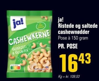 Otto Duborg ja! Ristede og saltede cashewnødder tilbud