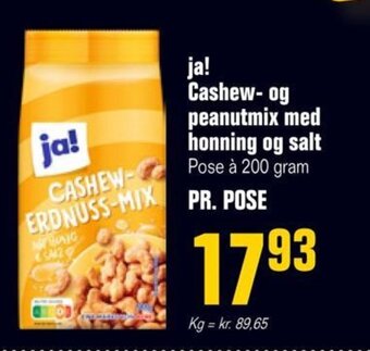 Otto Duborg ja! Cashew- og peanutmix med honning og salt tilbud