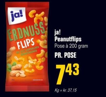 Otto Duborg ja! Peanutflips Pose à 200 gram tilbud