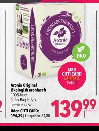 Aronia drikkeklar saft