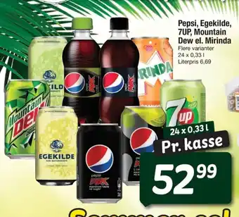Fakta Tyskland Pepsi, Egekilde, 7UP, Mountain Dew el. Mirinda tilbud