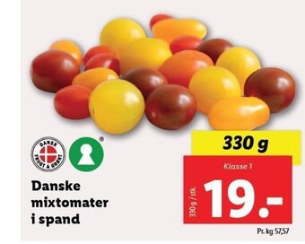Lidl Danske mixtomater i spand tilbud