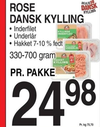 ABC Lavpris ROSE DANSK KYLLING tilbud