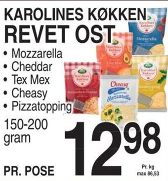 ABC Lavpris KAROLINES KØKKEN REVET OST tilbud