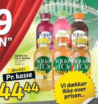 Fakta Tyskland Aquad'or Ice Tea el. Sparkles tilbud
