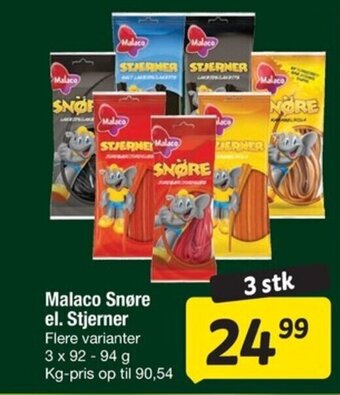 Fakta Tyskland Malaco Snøre el. Stjerner tilbud