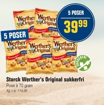 Otto Duborg Storck Werther's Original sukkerfri tilbud