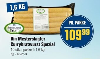 Otto Duborg Din Mesterslagter Currybratwurst Spezial tilbud