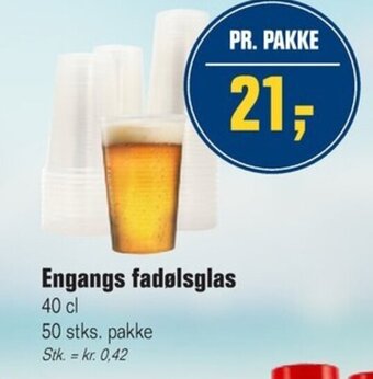 Otto Duborg Engangs fadølsglas tilbud
