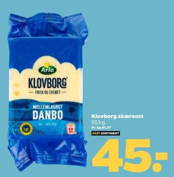 Netto Klovborg skæreost tilbud