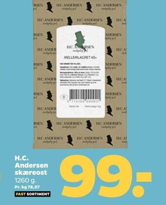 Netto H.C. Andersen skæreost tilbud