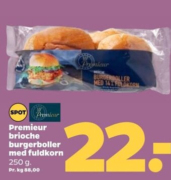 Netto Premieur brioche burgerboller med fuldkorn tilbud