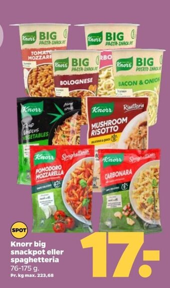 Netto Knorr big snackpot eller spaghetteria tilbud