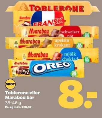 Netto Toblerone eller Marabou bar tilbud