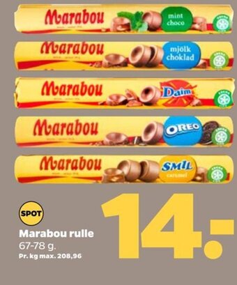 Netto Marabou rulle 67-78 g. tilbud